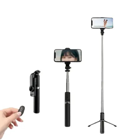 Trepied selfie sans fil Bluetooth avec lumiere de remplissage, rotation a 360 degres, obturateur a distance, convient pour.  recherche_google_image